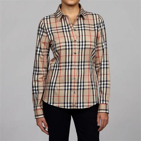 burberry white button down shirt women's fakes|burberry long sleeve button up.